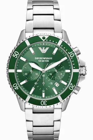 Emporio Armani Montre avec chronographe en acier inoxydable