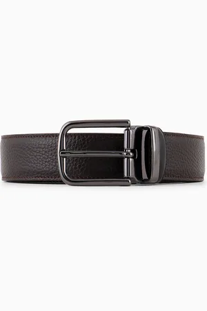 Emporio Armani Ceinture réversible en cuir grainé