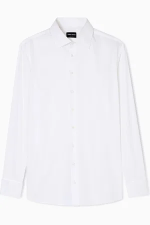 Giorgio Armani Chemise coupe classique en sergé de coton luxueux