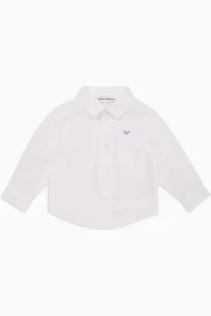 Emporio Armani Chemise en lin avec broderie aigle