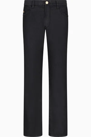 Giorgio Armani Pantalon 5 poches coupe classique en coton et soie stretch