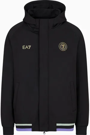 EA7 Sweat-shirt à capuche Soccer en sergé stretch