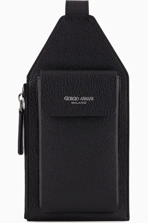 Giorgio Armani Étui pour téléphone portable en cuir imprimé