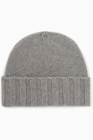 Emporio Armani Bonnet en cachemire côtelé