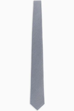 Giorgio Armani Cravate en pure soie jacquard à rayures