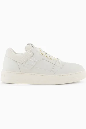 Emporio Armani Sneakers en cuir et en mesh avec détails contrastés