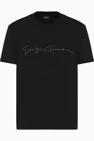 Giorgio Armani T-shirt en viscose stretch avec logo emblématique