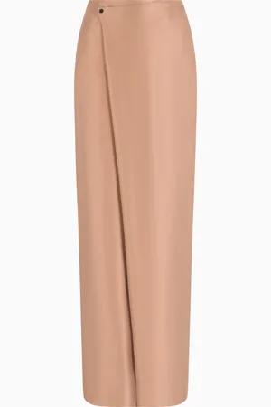 Giorgio Armani Jupe longue en viscose et soie lavée