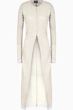 Giorgio Armani Cardigan long en jersey plissé