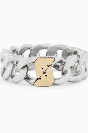 Emporio Armani Bague en acier inoxydable bicolore