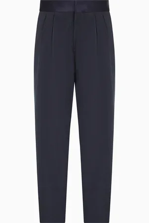 Giorgio Armani Pantalon à deux pinces en mélange de soie lavée