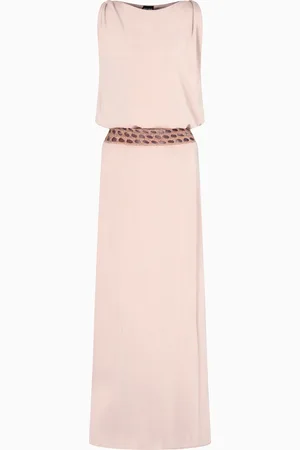 Giorgio Armani Robe longue en jersey de viscose brillant