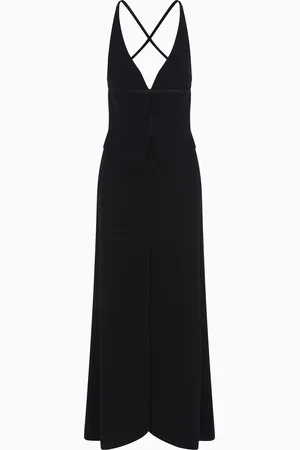 Giorgio Armani Robe longue en cady de soie