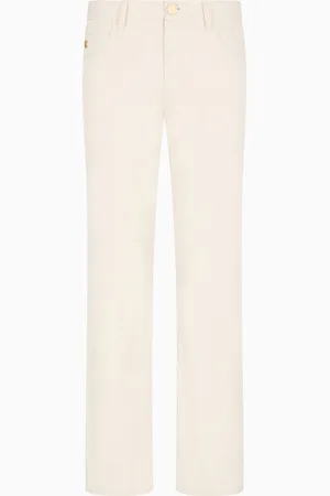 Giorgio Armani Pantalon 5 poches coupe classique en coton et soie stretch
