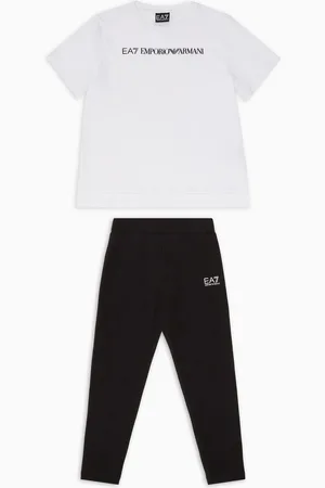 EA7 Ensemble T-shirt et legging en coton Logo Series Girl