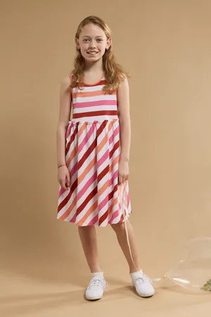 Armor.lux Robe rayée tricolore Kids - coton léger