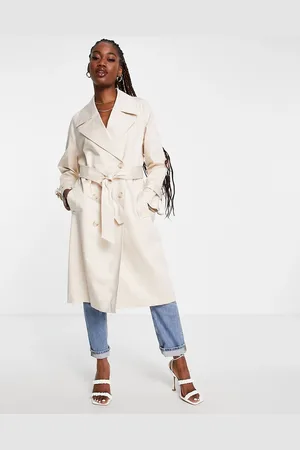 AUBREY | Short double breasted belted trench coat || AUBREY | Trench-coat  court à double boutonnage ceinturé