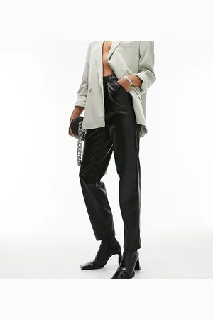 Pantalon carotte simili cuir femme hot sale