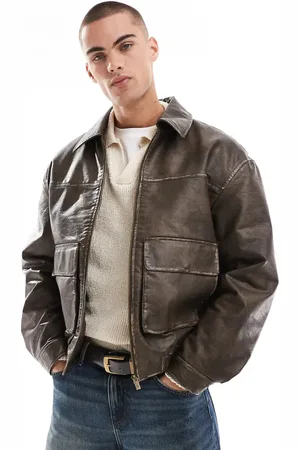 Vestes et Blousons en Cuir pour Homme Bershka FASHIOLA