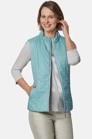 GOLDNER Gilet léger orné de jolies fronces - vert menthe - Gr. 20 de