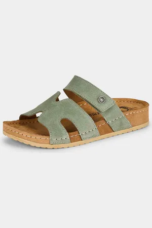 GOLDNER Mules avec lanières velcro réglables - sauge - Gr. 42 de