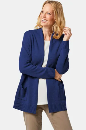 GOLDNER Cardigan en laine vierge - marine - Gr. 22 de