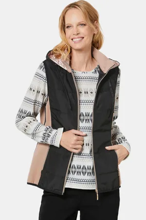 GOLDNER Gilet sport aux nombreux détails - / beige - Gr. 20 de