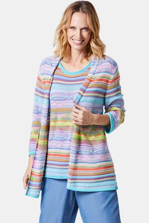 GOLDNER Cardigan à motif jacquard - / à motifs - Gr. 20 de