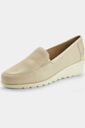 GOLDNER Mocassins en cuir souple - beige - Gr. 40 de