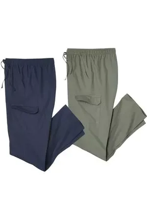 Atlas For Men Lot de 2 Pantalons Détente Cargo