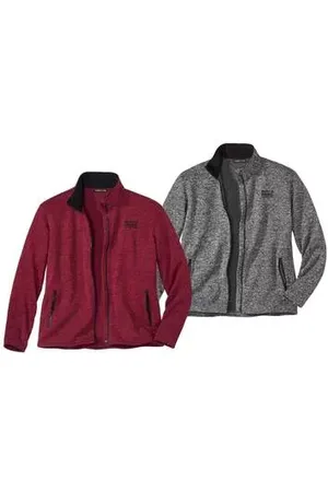 Atlas For Men Lot de 2 Gilets Zippés Molleton