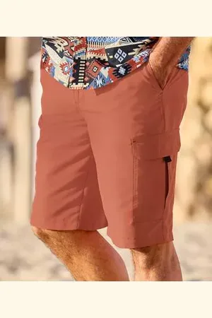 Atlas For Men Bermuda Cargo Microfibre Terracotta