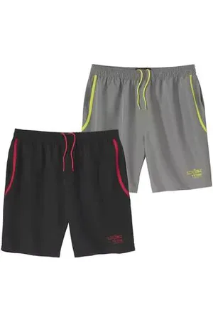 Atlas For Men Lot de 2 Shorts Microfibre Running Line