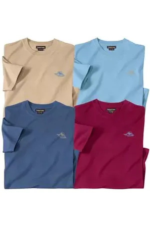 Atlas For Men Lot de 4 Tee-Shirts Expédition