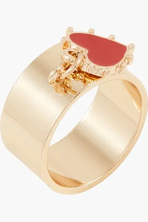 Balaboosté Bague coeur - doré et rouge