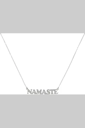 Balaboosté Collier Namaste Acier Inoxydable argenté