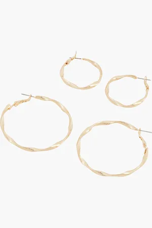 Balaboosté Set de 2 créoles torsadées