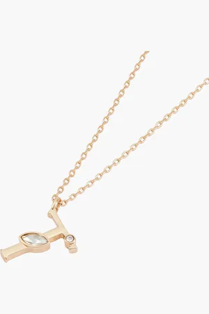 Balaboosté Collier lettre T Alphabet doré