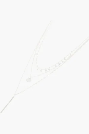 Balaboosté Collier 3 rangs médaille Silver Touch
