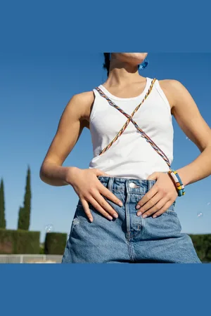 Balaboosté Chaine de corps perles de rocaille multicolore