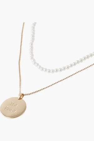 Balaboosté Collier 2 rangs doré The bride Collab Meryl Suissa