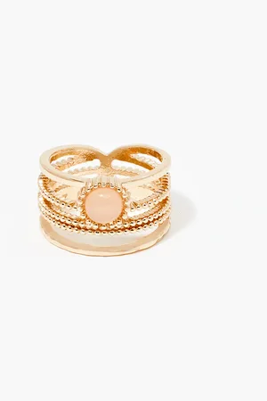 Balaboosté Bague large avec pierre fantaisie