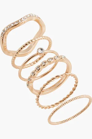 Balaboosté Set de 6 bagues à strass Hedonist