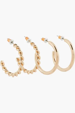 Balaboosté Set de 2 créoles lisses et twistées
