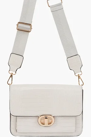 Balaboosté Sac à bandoulière effet croco - blanc