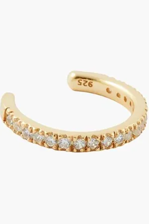 Balaboosté Ear cuff argent garanti strass de zirconium