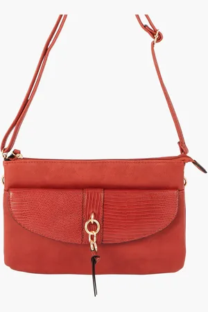Balaboosté Pochette brique multipoches effet lezard