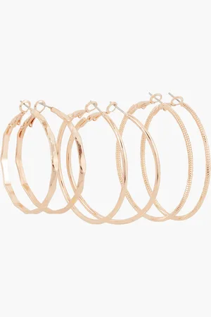 Balaboosté Set de 3 créoles lisses et ciselées