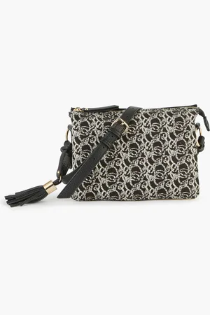 Balaboosté Sac à bandoulière bi-matière jacquard
