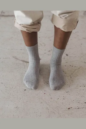 Baserange Chaussettes mi-hautes côtelées